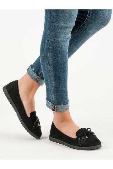 Juodos spalvos Zomšinės balerinos SBHX-20B  - 1