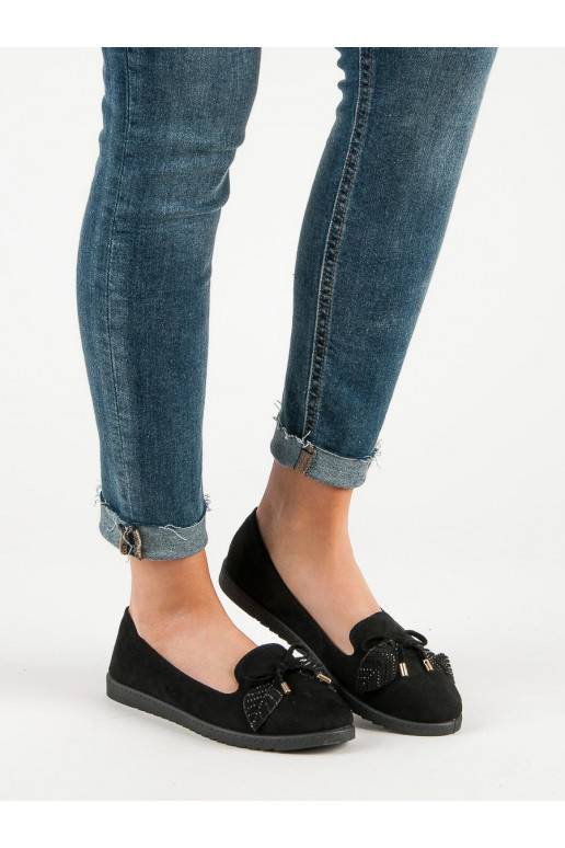 Juodos spalvos Zomšinės balerinos SBHX-20B  - 7