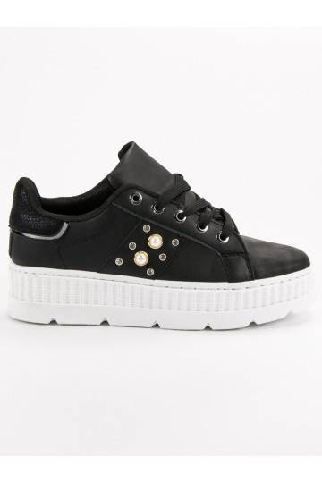 Juodos spalvos batai su platforma  - 1 2