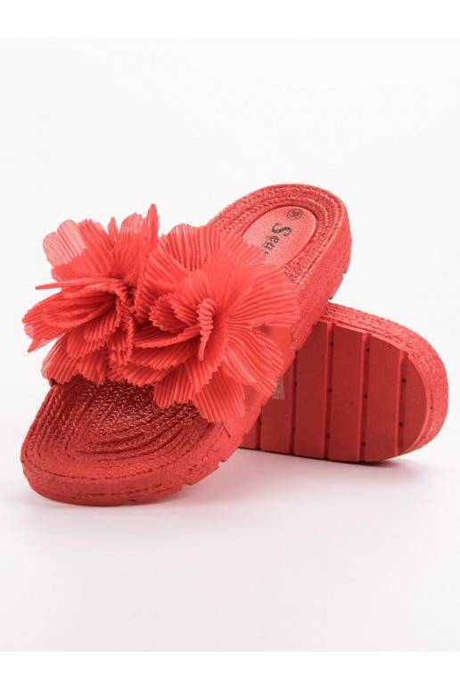 Zapatillas rojas con flores BAT_CK88R