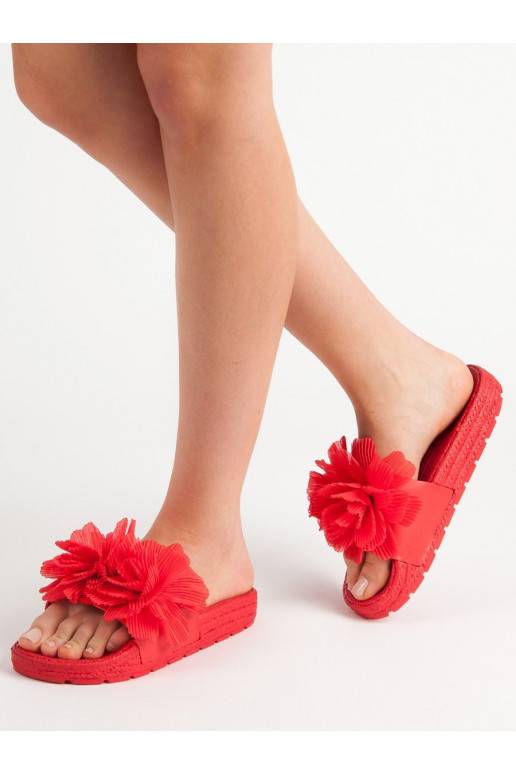 Zapatillas rojas con flores BAT_CK88R