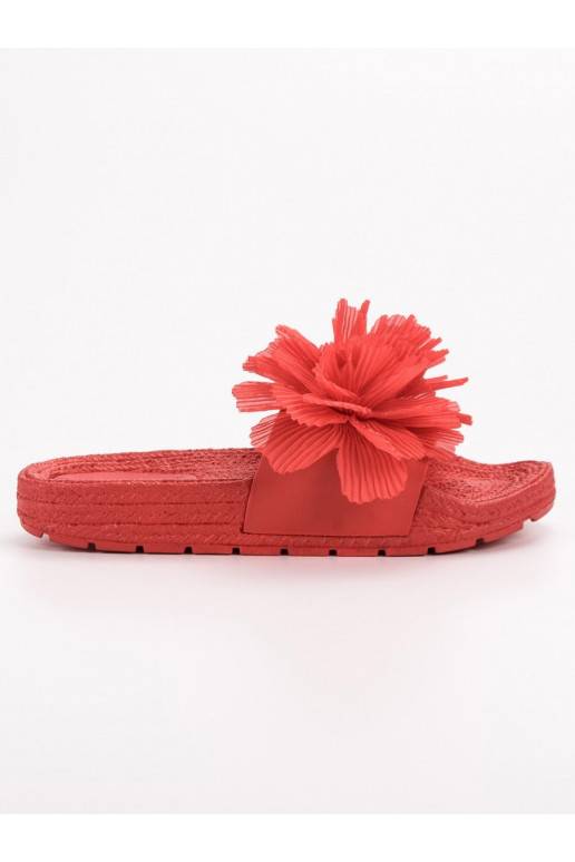 Zapatillas rojas con flores BAT_CK88R