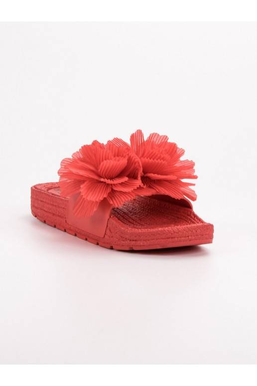 Zapatillas rojas con flores BAT_CK88R
