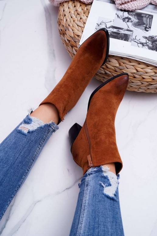 Aulinukai su kulniukais iš zomšos rudos spalvos Niki BAT_RV9524 CAMEL Moow - 4 Aulinukai su kulniukais iš zomšos rudos spalvos Niki BAT_RV9524 CAMEL Moow - 4