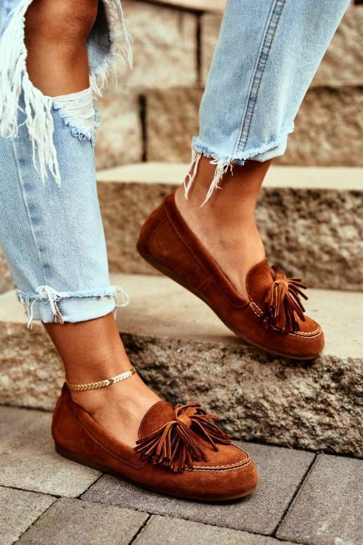 Mocasines Piel natural color marrón 04830