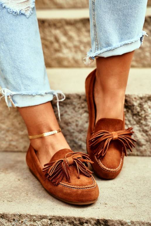 Mocasines Piel natural color marrón... Mocasines Piel natural color marrón...