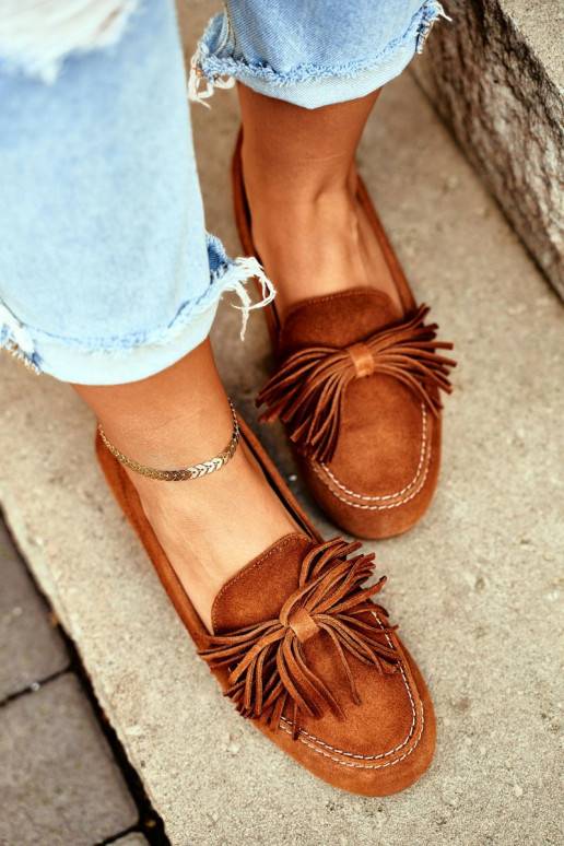 Mocasines Piel natural color marrón 04830
