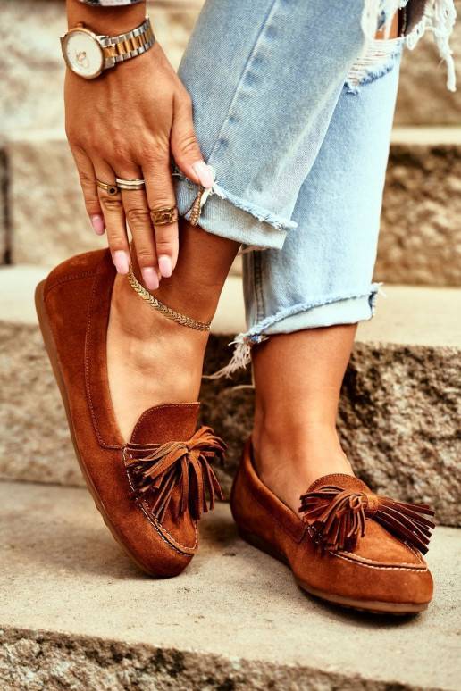 Mocasines Piel natural color marrón 04830
