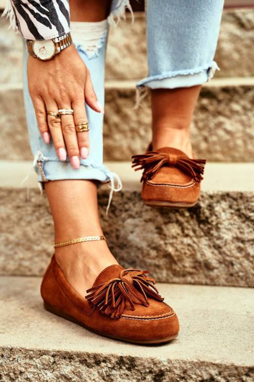 Mocasines Piel natural color marrón... Mocasines Piel natural color marrón...