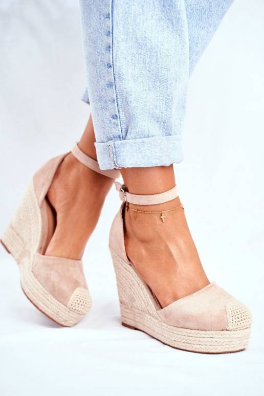 Sandalias plataforma beige
