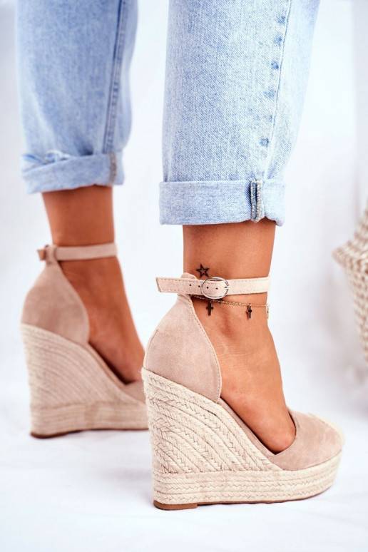 Sandalias plataforma beige