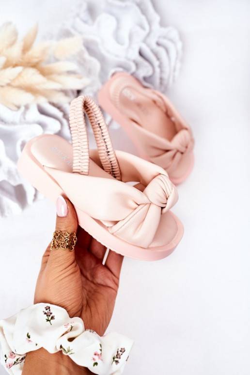 Sandalias para niños con cierre a presión, color rosa