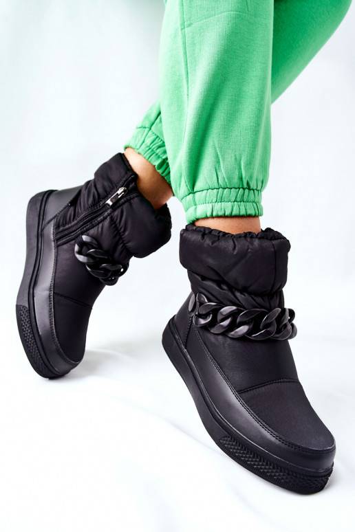 Botas de nieve cálidas en negro Kharich
