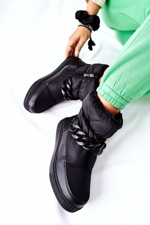 Botas de nieve cálidas en negro Kharich