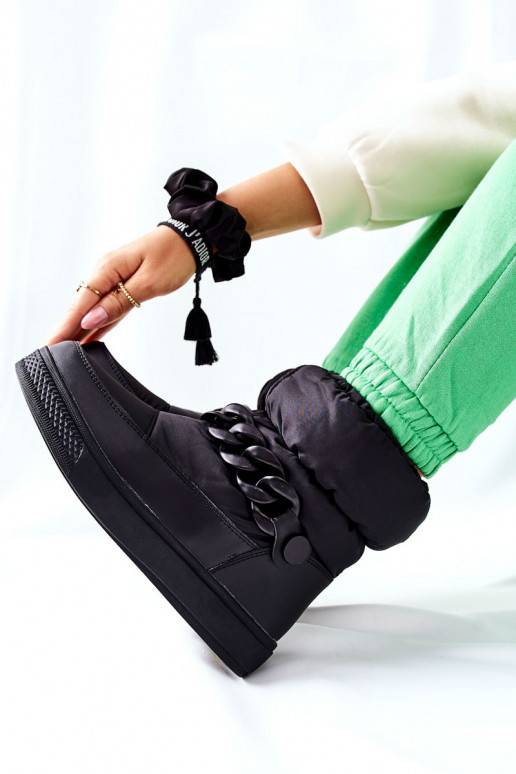 Botas de nieve cálidas en negro Kharich