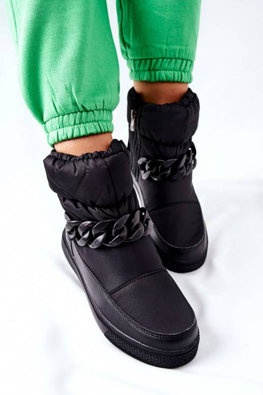 Botas de nieve cálidas en negro Kharich