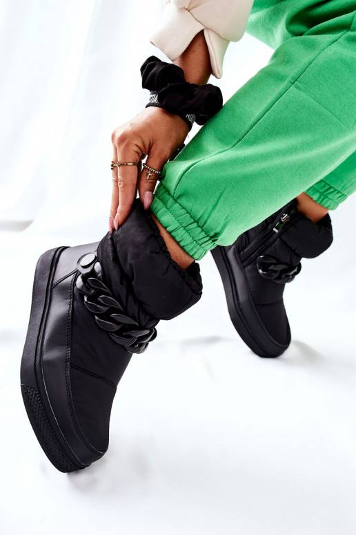 Botas de nieve cálidas en negro Kharich