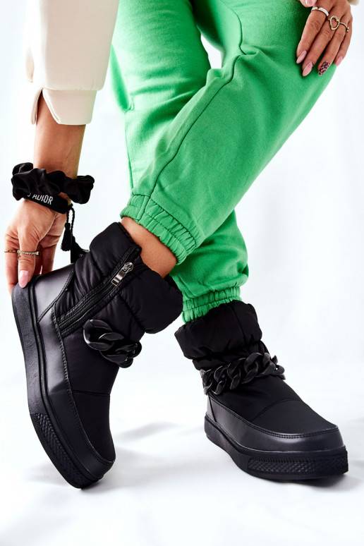 Botas de nieve cálidas en negro Kharich