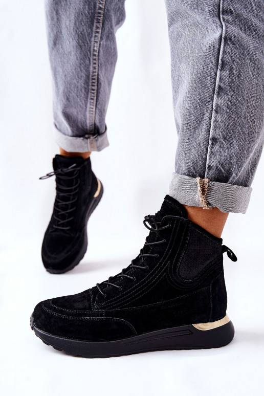 Zapatillas estilo deportivo modelo zapatos en color negro Chocci