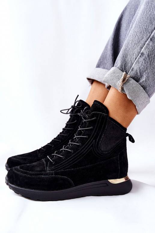Zapatillas estilo deportivo modelo zapatos en color negro Chocci