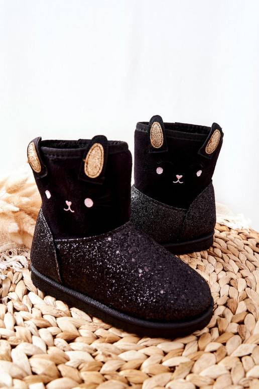 Botas de nieve para niños en color negro Coreris