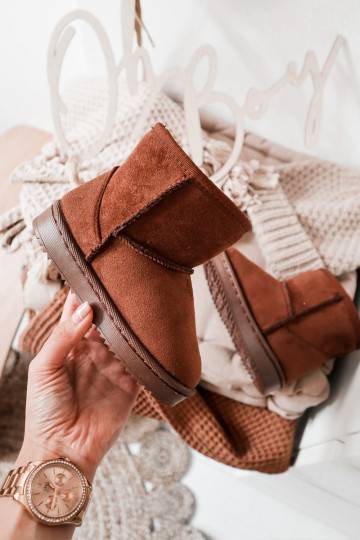Cálidas botas de invierno para niños en color marrón Gooby