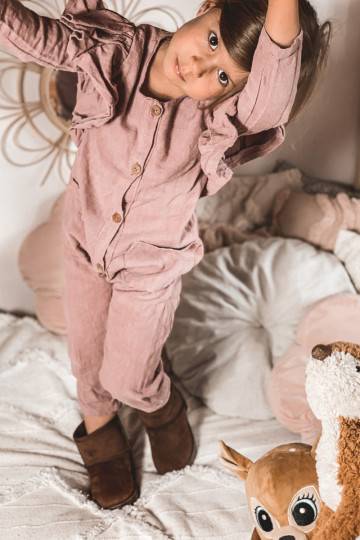 Cálidas botas de invierno para niños en color marrón Gooby 2