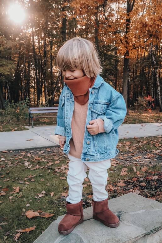 Cálidas botas de invierno para niños en color marrón Gooby