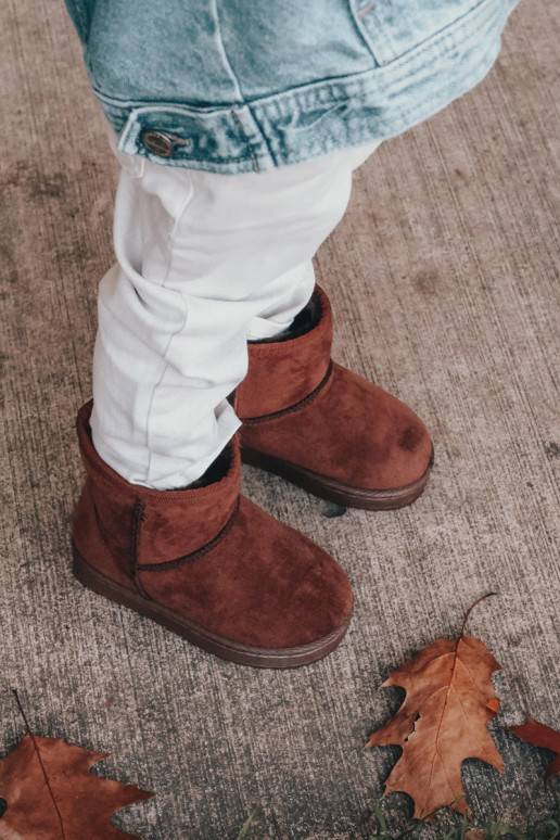 Cálidas botas de invierno para niños en color marrón Gooby