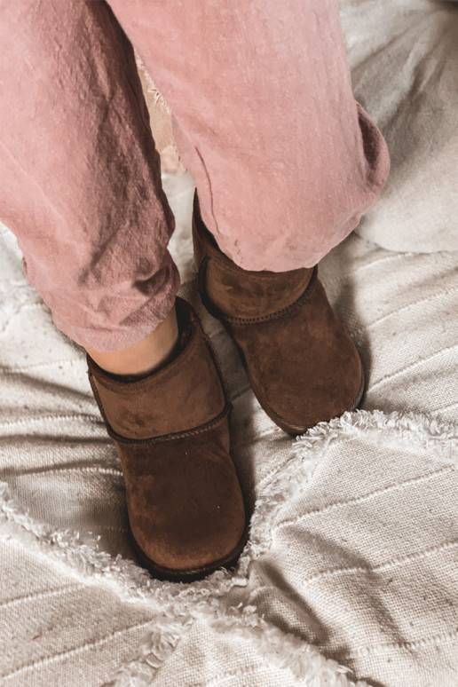 Cálidas botas de invierno para niños en color marrón Gooby