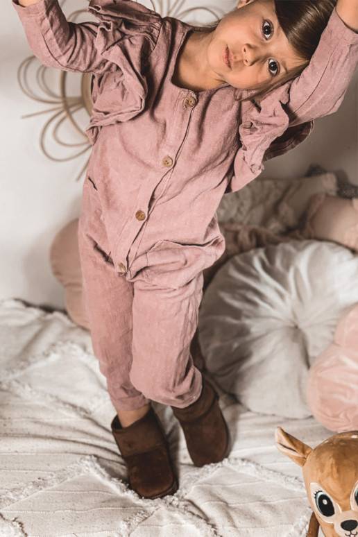 Cálidas botas de invierno para niños en color marrón Gooby