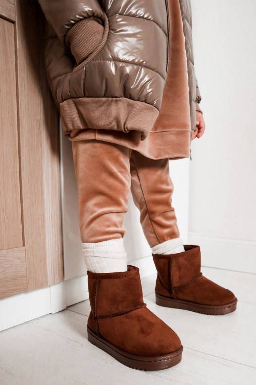 Cálidas botas de invierno para niños en color marrón Gooby