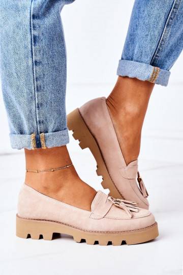 Mocasines de ante en color...