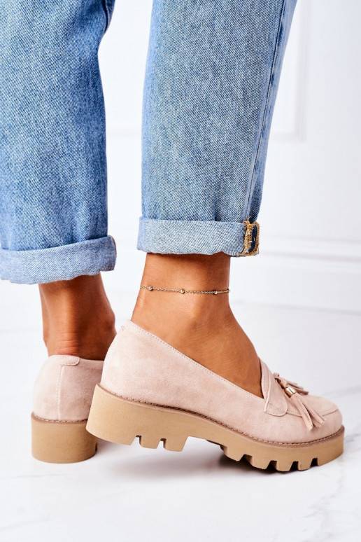 Mocasines de ante en color capuchino. Mocasines de ante en color capuchino.