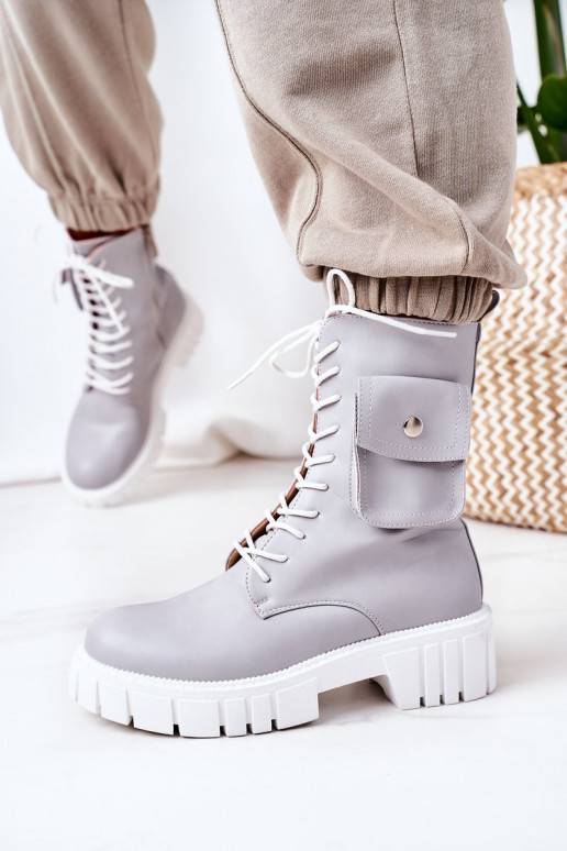 Botas calefactables con bolsillo en color gris Awesome