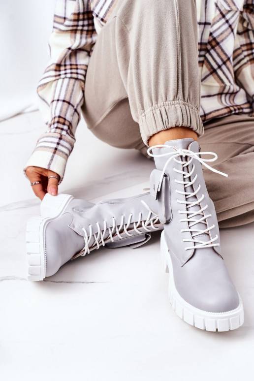 Botas calefactables con bolsillo en color gris Awesome