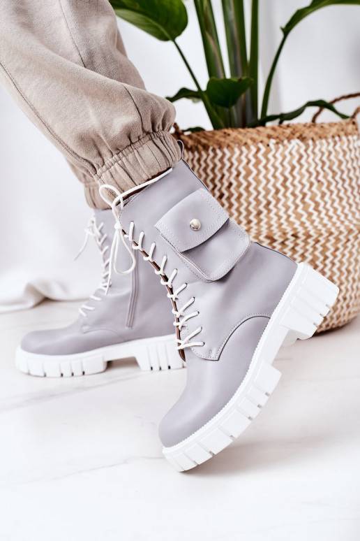 Botas calefactables con bolsillo en color gris Awesome
