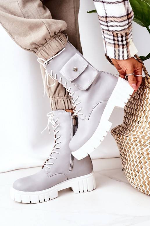 Botas calefactables con bolsillo en color gris Awesome