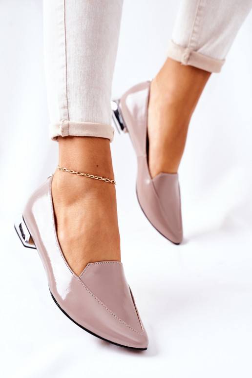 Mocasines con tacones plateados Laura Messi Cappuccino