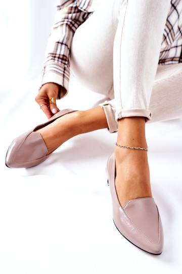 Mocasines con tacones plateados Laura Messi Cappuccino 2