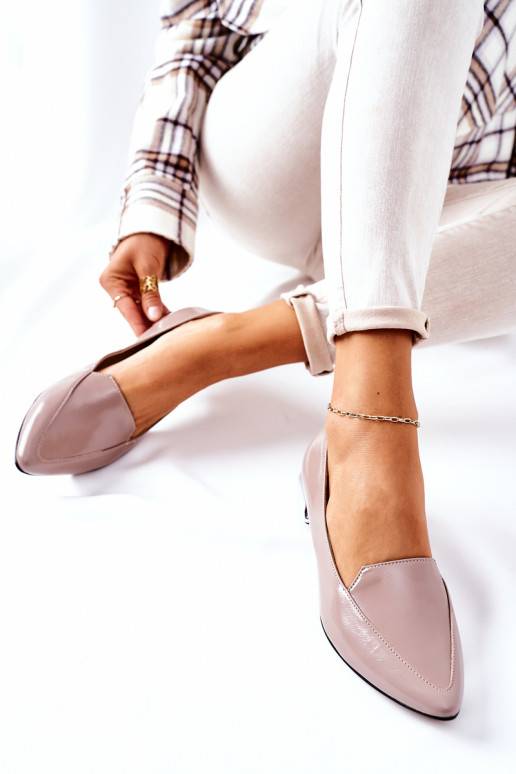 Mocasines con tacones plateados Laura Messi Cappuccino