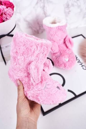 Pantuflas infantiles calentitas en color rosa Sleepyhead