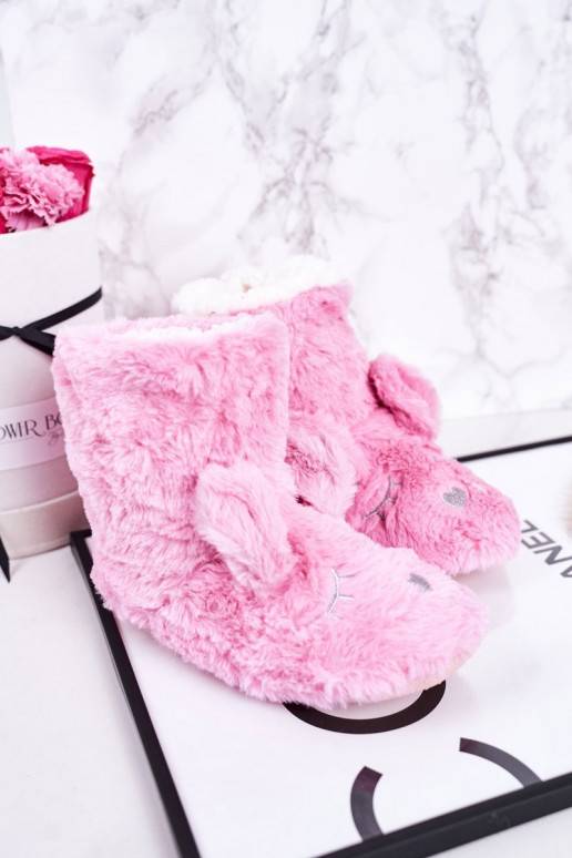 Pantuflas infantiles calentitas en color rosa Sleepyhead