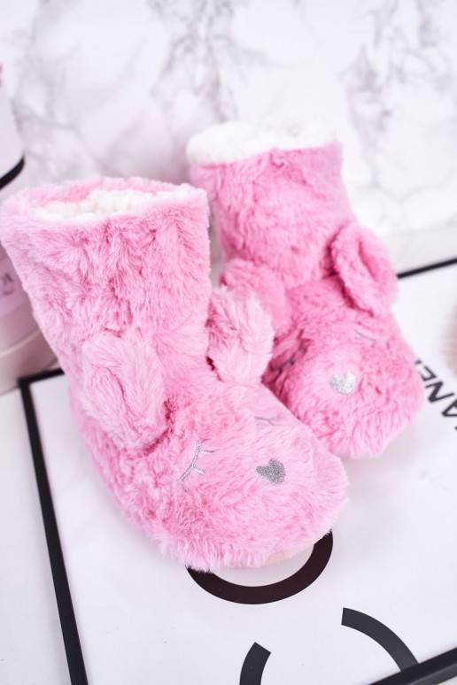 Pantuflas infantiles calentitas en color rosa Sleepyhead