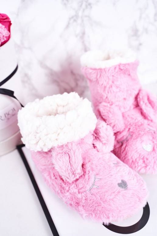 Pantuflas infantiles calentitas en color rosa Sleepyhead
