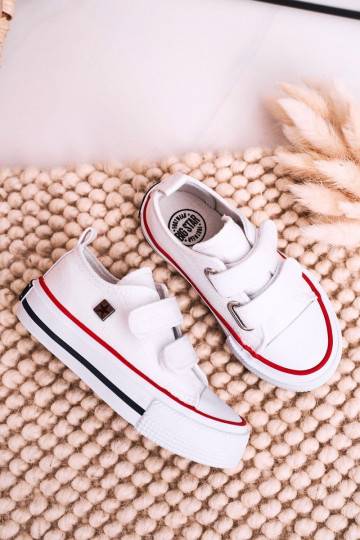Calzado casual infantil con cierres adhesivos, color blanco. 2