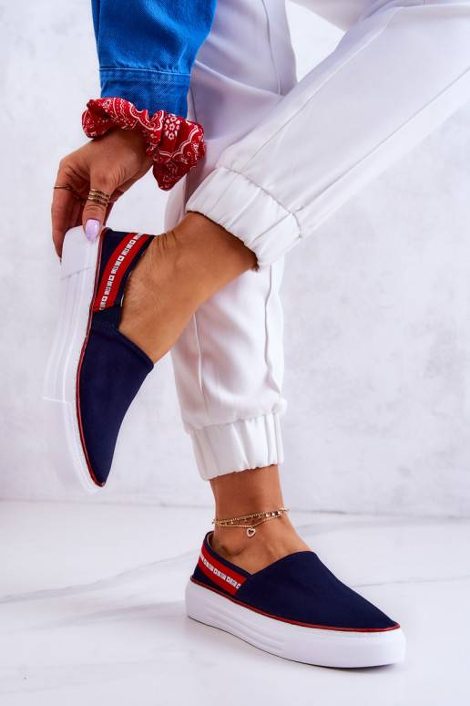 Zapatillas Slip On Big Star JJ276009 azul-rojo