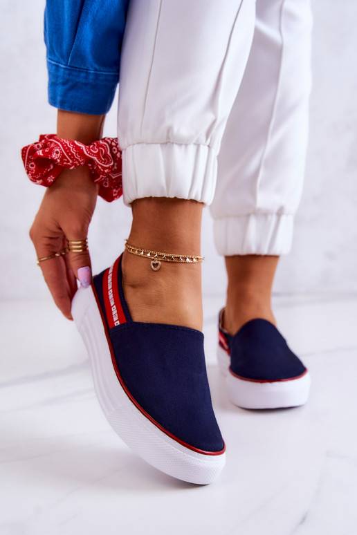 Zapatillas Slip On Big Star JJ276009 azul-rojo