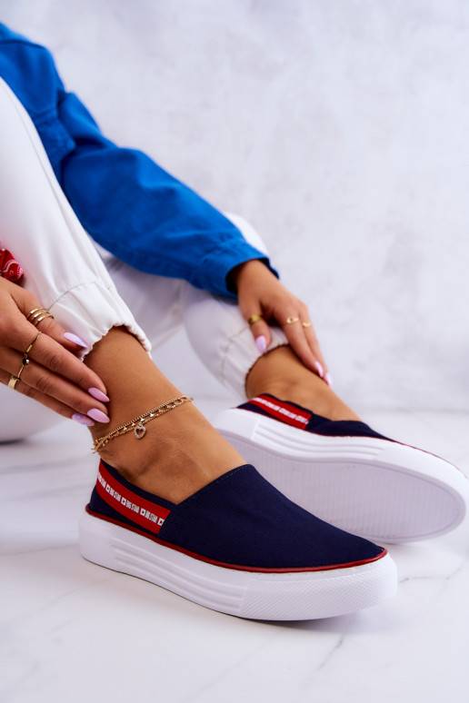 Zapatillas Slip On Big Star JJ276009 azul-rojo