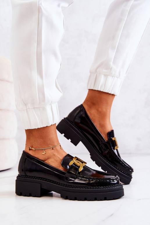 Zapatos con efecto charol y adornos La.Fi negro Laurene